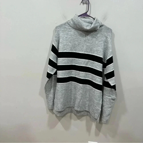 CASLON striped turtleneck sweater Small - Picture 2 of 10